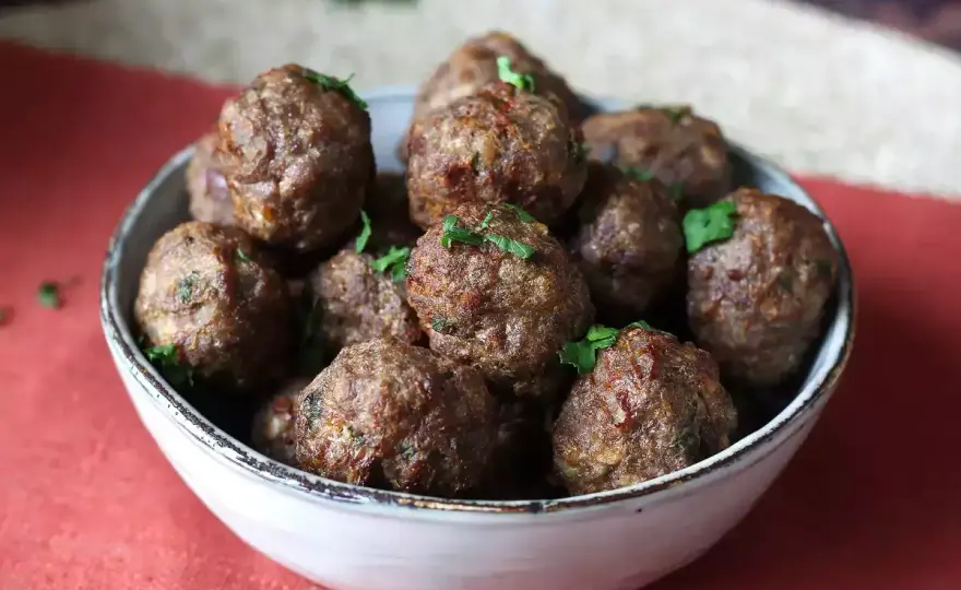 Polpette in friggitrice ad aria morbide e dorate senza errori