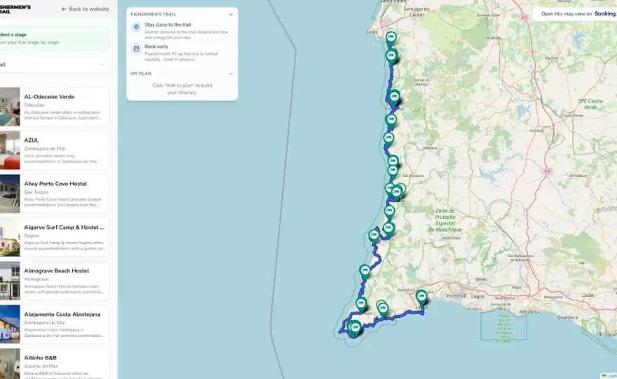 Fishermen's Trail Map - Plan Your Perfect Portugal Hike