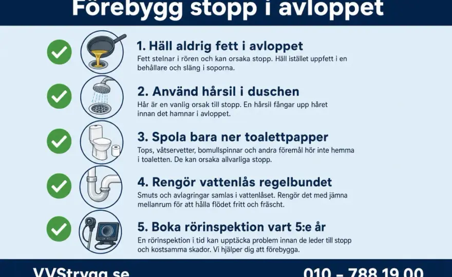 Spola avlopp i villa - Felsök, åtgärda & förebygg stopp