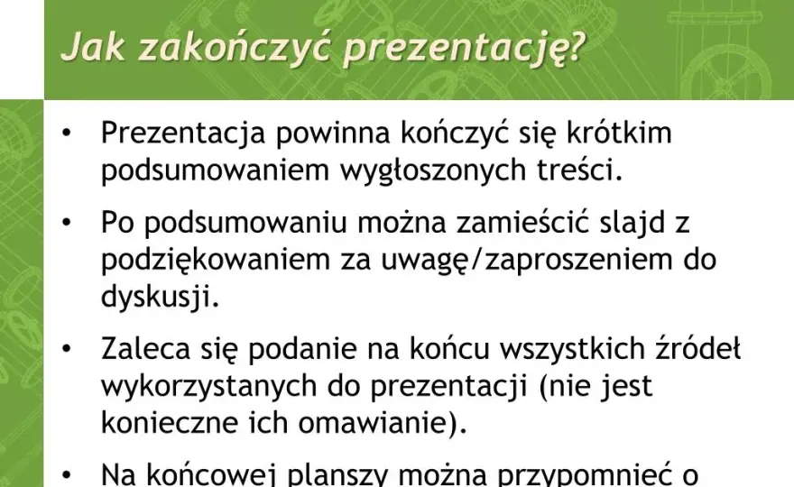Jak zakończyć prezentację w PowerPoint, aby zachwyciła odbiorców