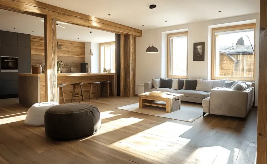 Eiche rustikal modern kombinieren - so wirkt das Holz leichter