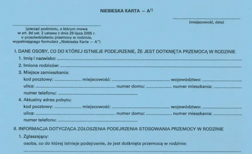 Niebieska Karta - Co to jest i jak realnie chroni przed przemocą?
