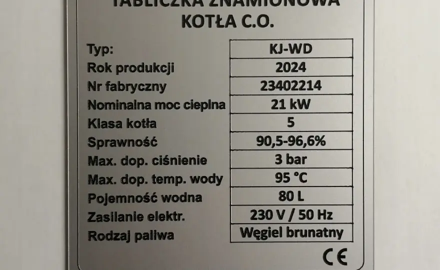 Tabliczka znamionowa na piecu - Jakie informacje zawiera?