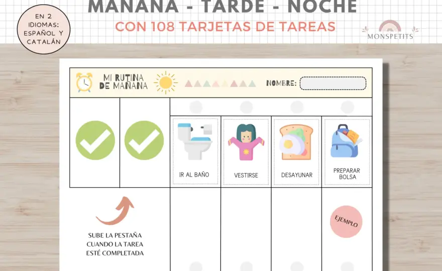 Tabla de hábitos para niños - Claves para una rutina real
