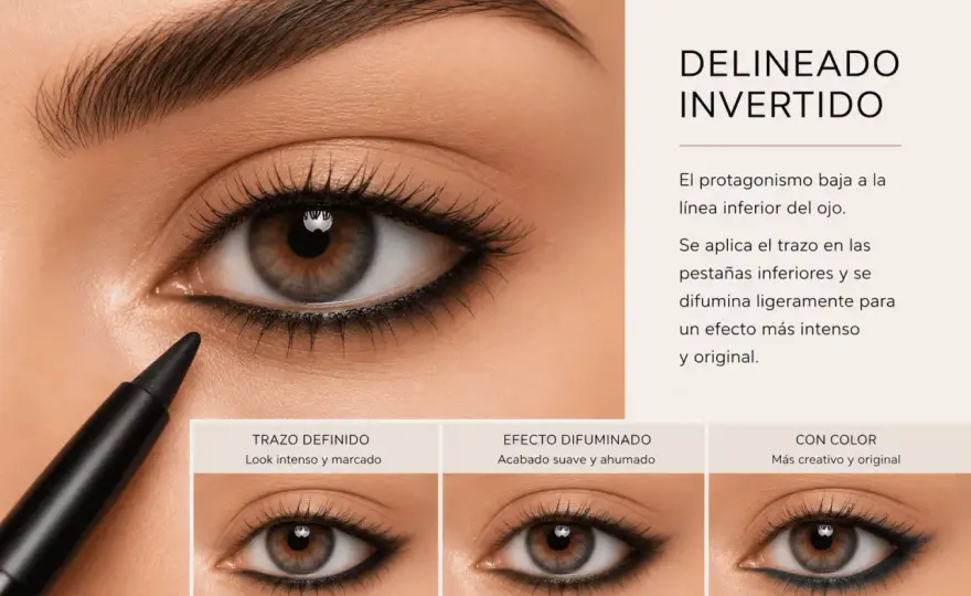 Delineado invertido - cómo levantar la mirada sin endurecerla