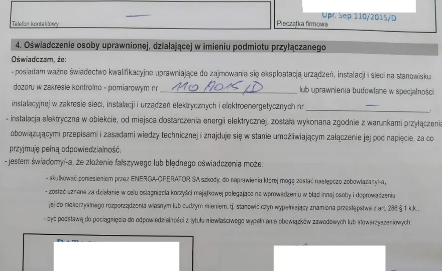 Jak wypełnić oświadczenie o gotowości instalacji krok po kroku