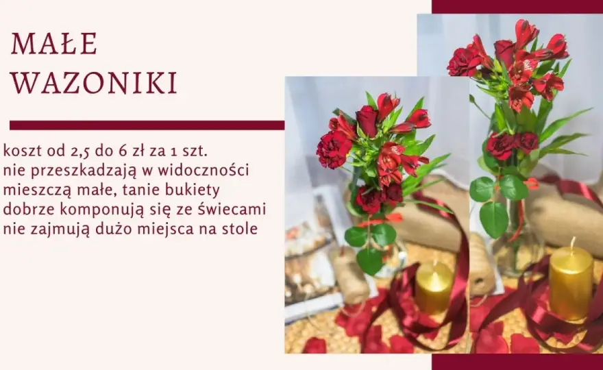 Jak zrobić piękne kwiaty na stół pary młodej - proste pomysły DIY