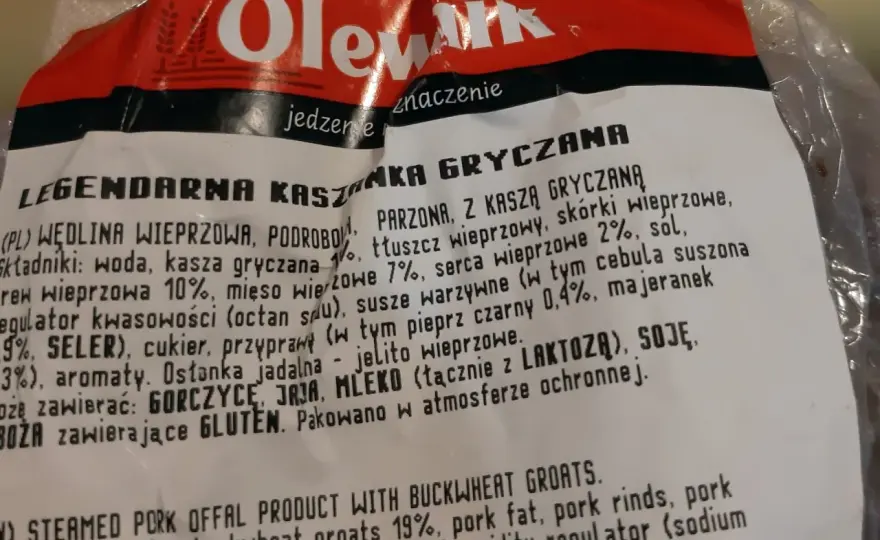 Kaszanka - z czego jest? Skład, etykiety, jak przygotować!