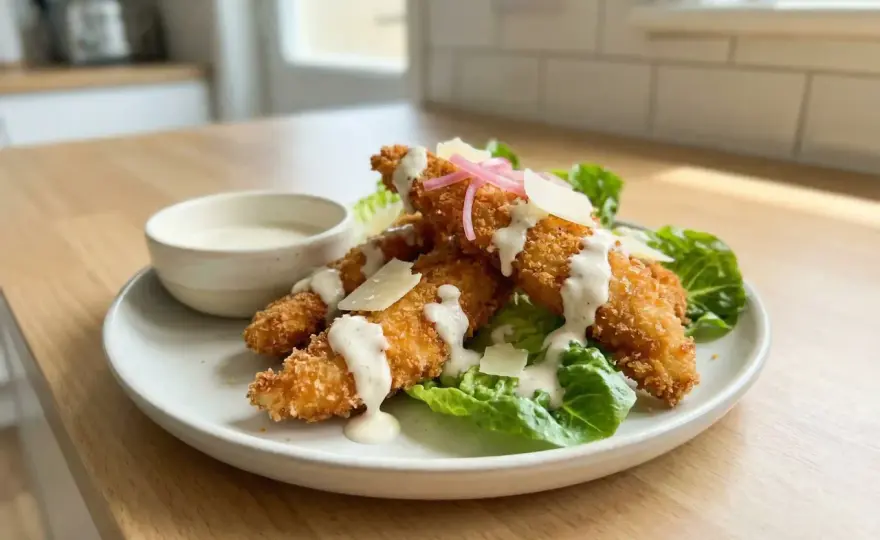 Panerad kyckling i airfryer - krispig yta och saftig mitt