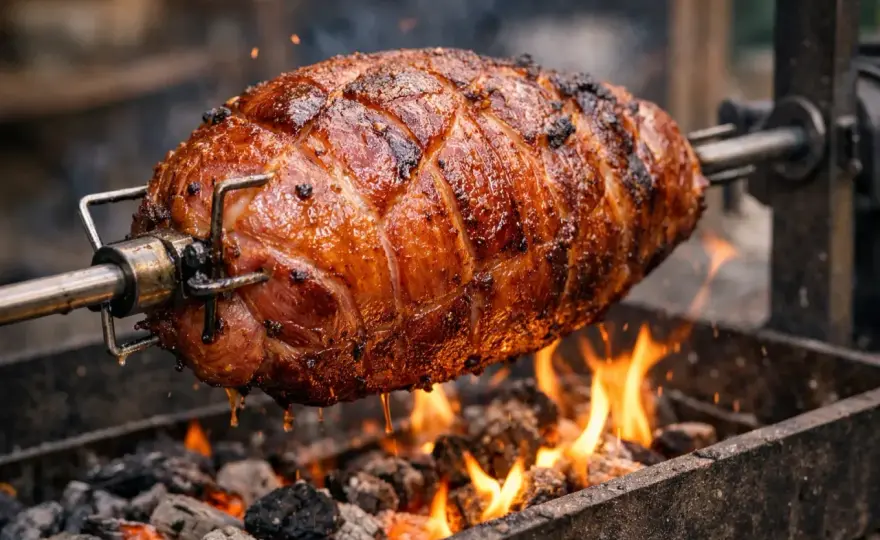 Jambonneau de porc à la broche - Le secret d'une cuisson parfaite