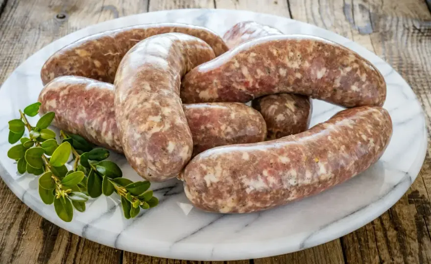 Biała kiełbasa surowa - ile gotować, by nie pękła?