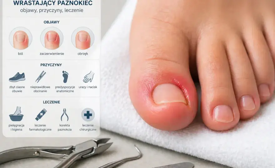Wrastający paznokieć u dużego palca - co naprawdę pomaga?