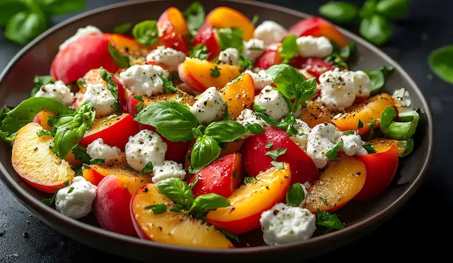 Pfirsich-Mozzarella-Salat - So wird er perfekt und nicht matschig