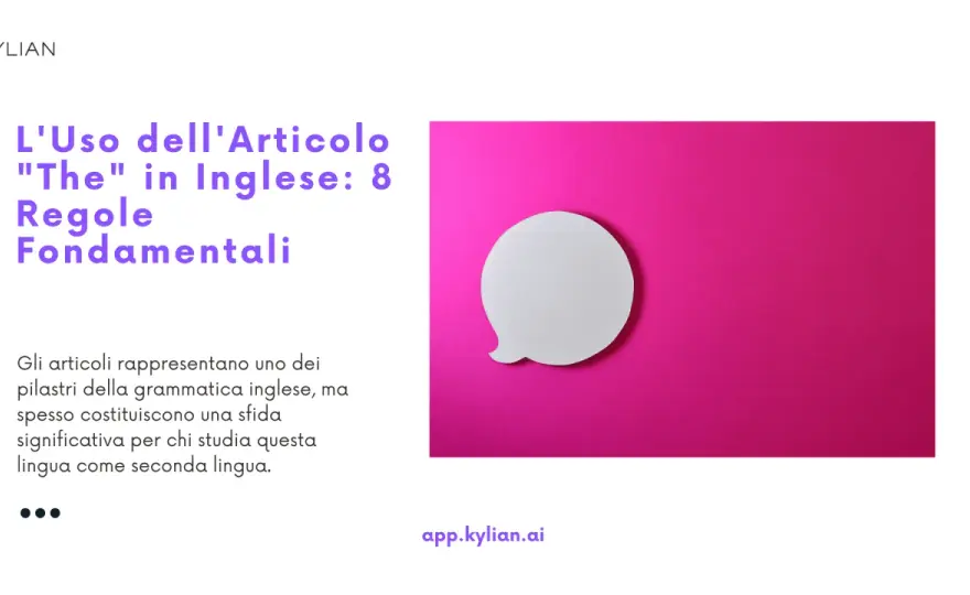 The in inglese - regole semplici per usarlo bene