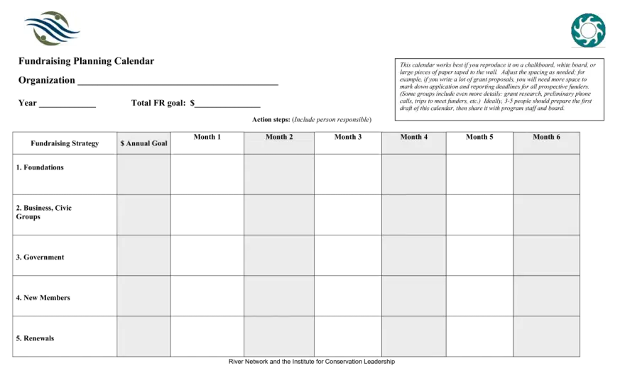 Calendar Fundraiser Template - Plan Your Next Campaign