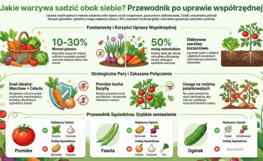 Sąsiedztwo warzyw - Co sadzić obok siebie, a czego unikać?