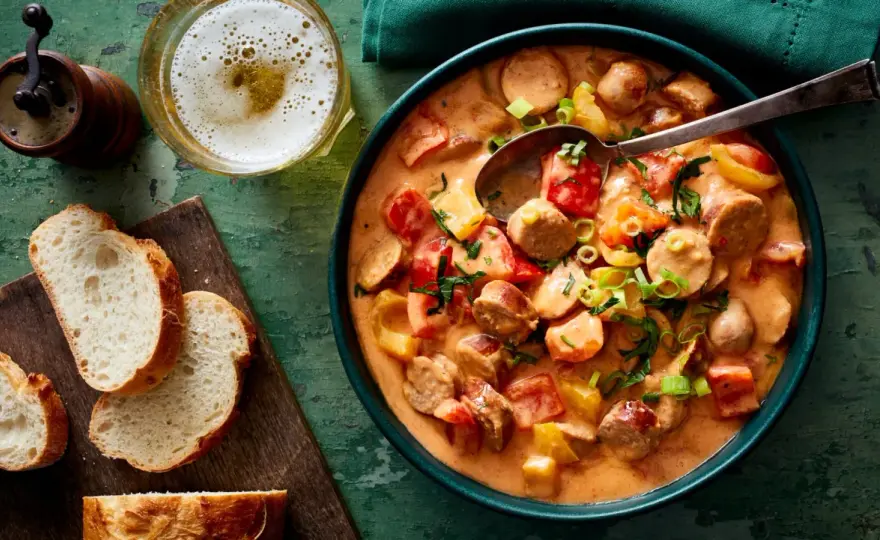 Wurstgulasch in 30 Minuten - So gelingt die perfekte sämige Sauce