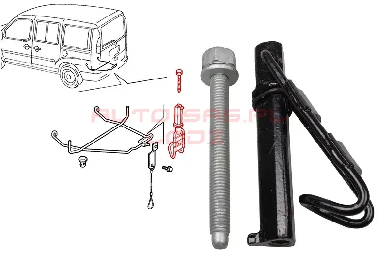 Jak opuścić koło zapasowe Fiat Doblo? Instrukcja krok po kroku