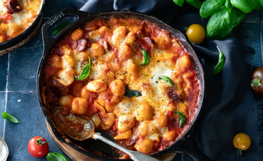 Gnocchi z pomidorami i mozzarellą - Przepis idealny!