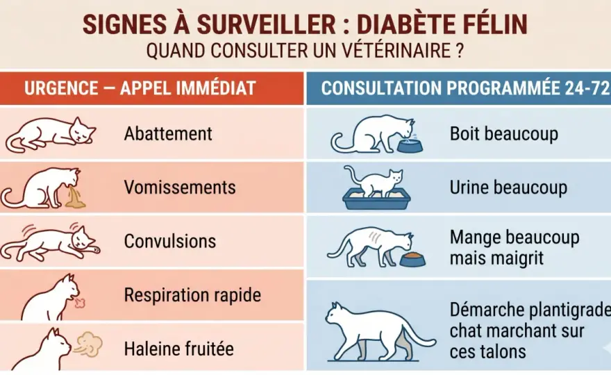 Diabète félin - Complications et signes d'urgence à connaître