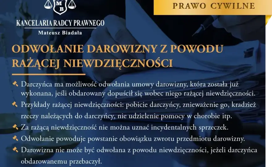 Cofnięcie darowizny - Kiedy to możliwe i jak to zrobić?