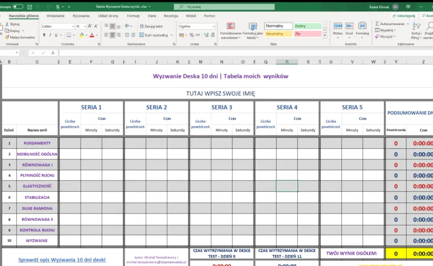 Deska - Plan treningowy na mocny core i stabilizację