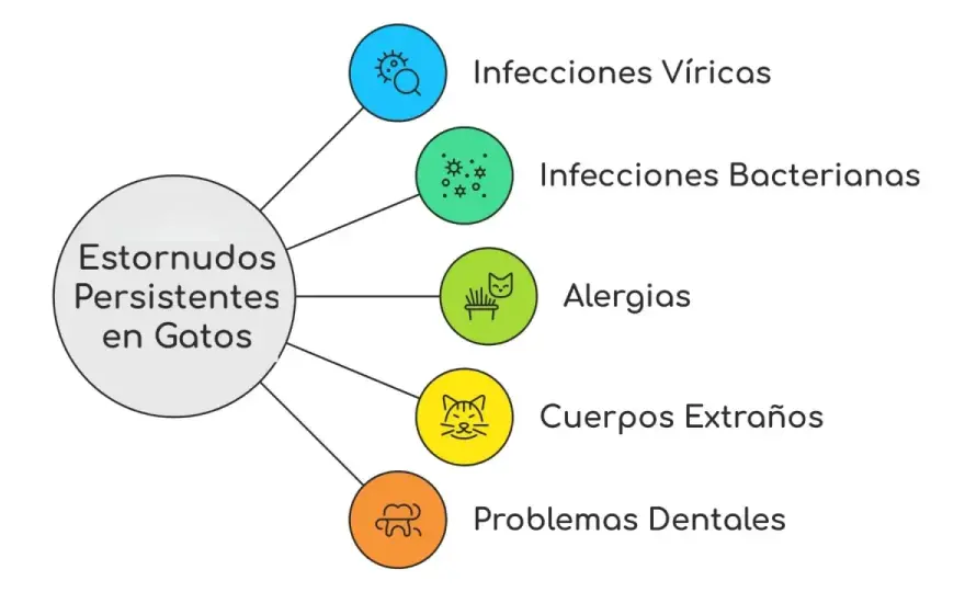 Mi gato estornuda mucho - ¿Cuándo preocuparse y qué hacer?