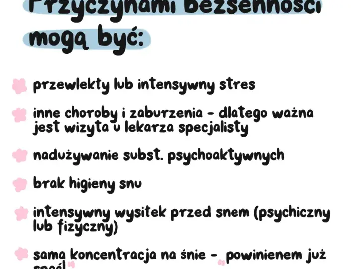 Przyczyny bezsenności: poznaj najczęstsze powody braku snu