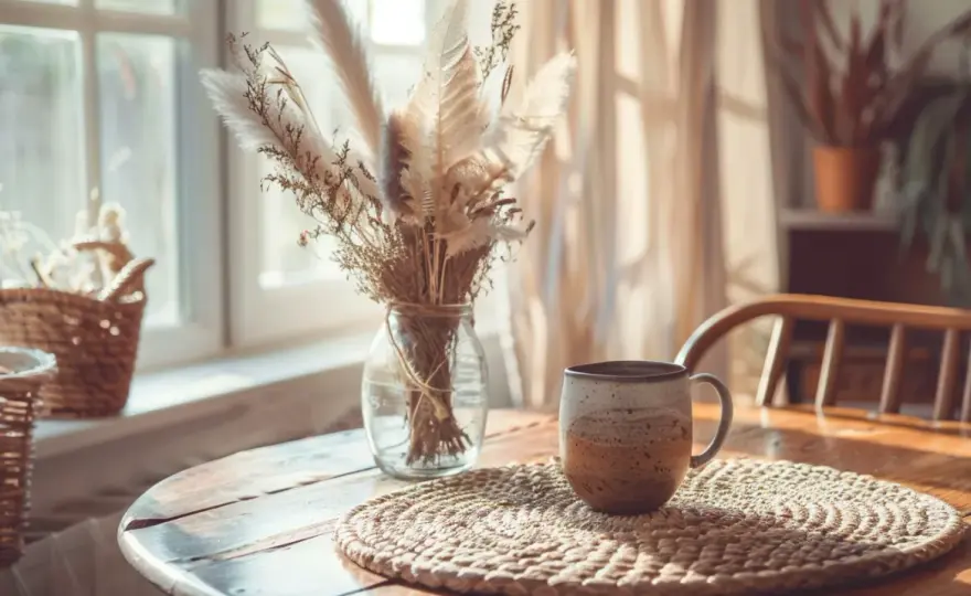 Codzienna dekoracja stołu w salonie: Inspiracje w stylu boho