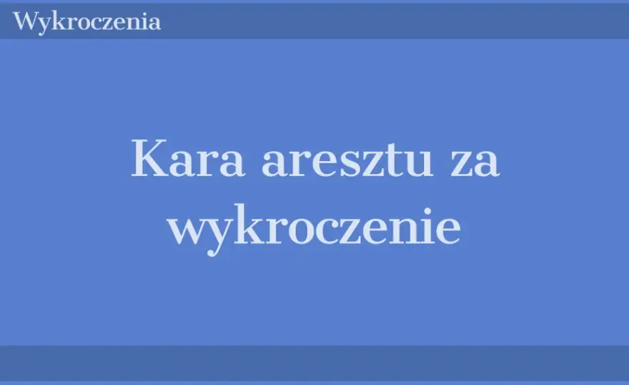 Kara aresztu za wykroczenie: co musisz wiedzieć, aby uniknąć problemów