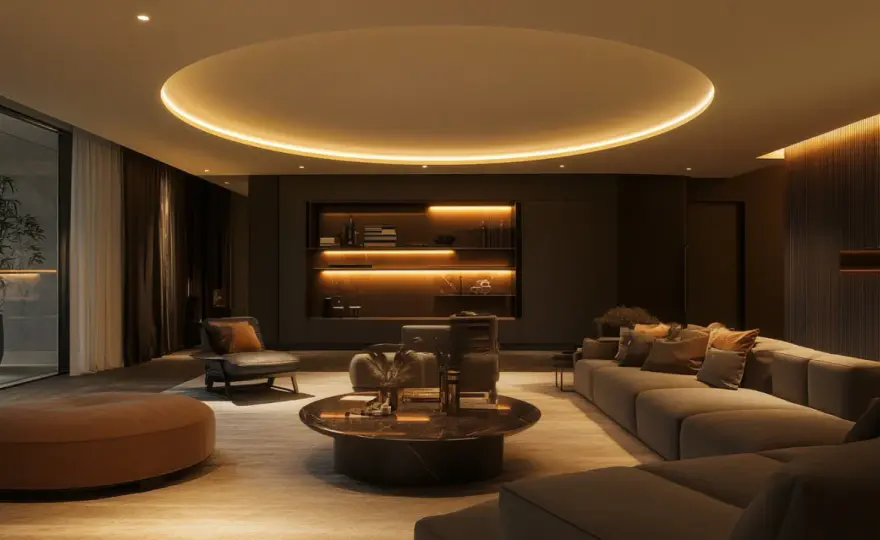 Nowoczesne plafony sufitowe do salonu - top trendy i inspiracje