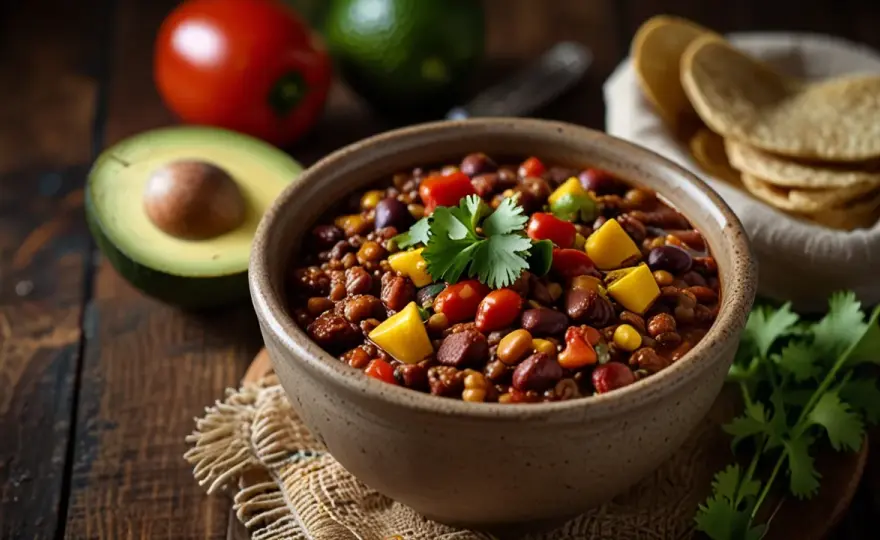 Chili con carne z soczewicą: Wegańska wersja klasycznego dania