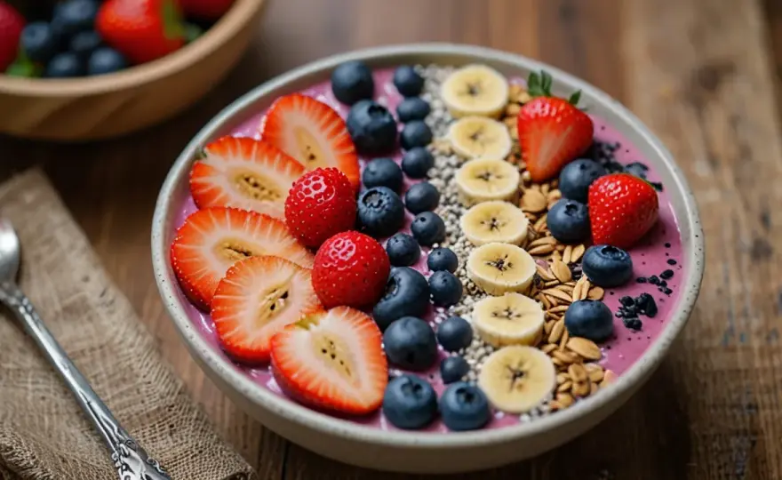 Smoothie bowl z owocami: Zdrowe śniadanie lub przekąska, którą pokochasz