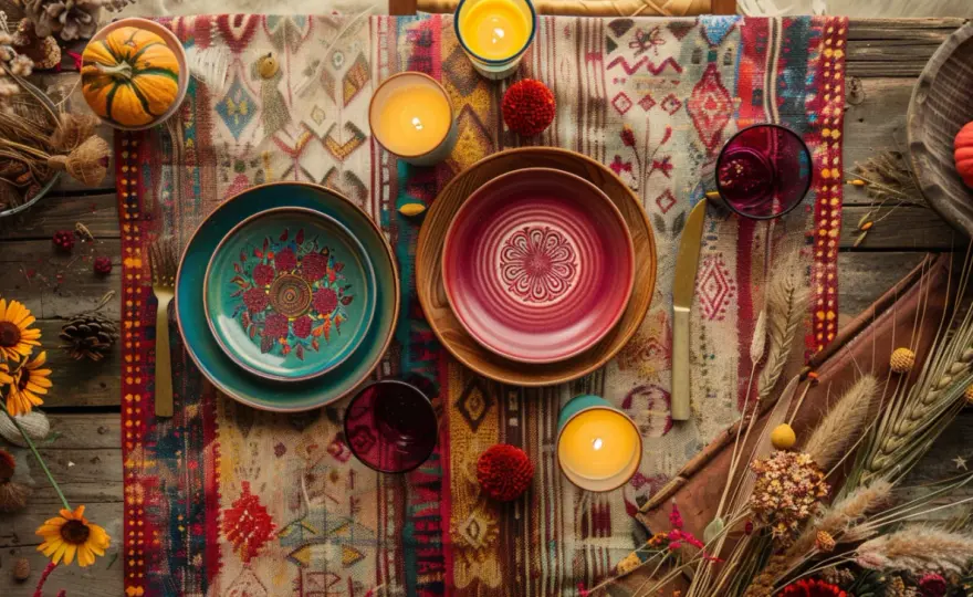 Boho dekoracja stołu: 9 pomysłów na przyjęcie w stylu boho