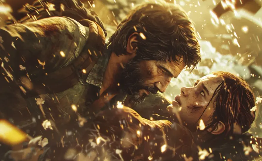 The Last of Us - plakat z bohaterami kultowej gry
