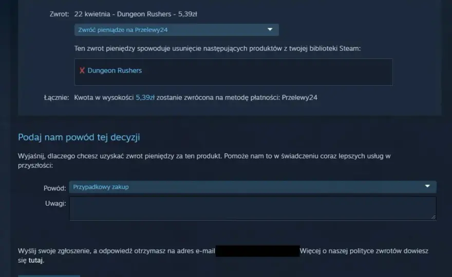 Ile dokładnie trwa zwrot pieniędzy na Steam? Sprawdź, czego się spodziewać