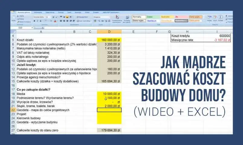 Harmonogram budowy domu Excel - gotowy szablon do pobrania
