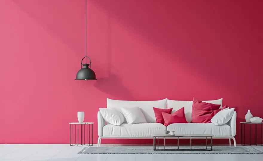 Neonowy róż we wnętrzach: Jak stosować energetyczny kolor?
