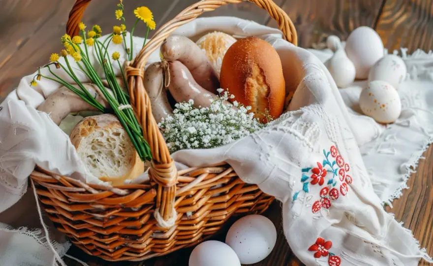 Co włożyć do koszyka wielkanocnego? Lista wszystkich rzeczy