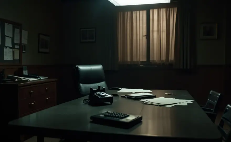 Mroczny plakat Mindhunter: Odkryj tajemniczy świat seryjnych zabójców