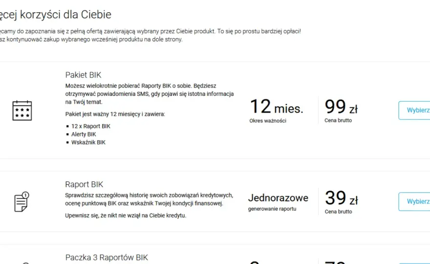 Darmowe raporty BIK za darmo 2025 - sprawdź online swoją historię kredytową