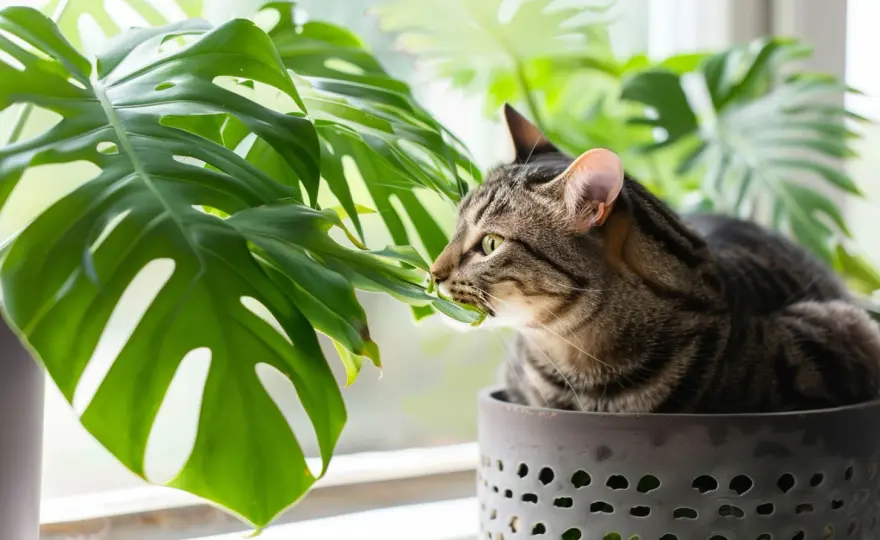 Monstera: Jakie zagrożenia niesie dla kotów i inych zwierzat?