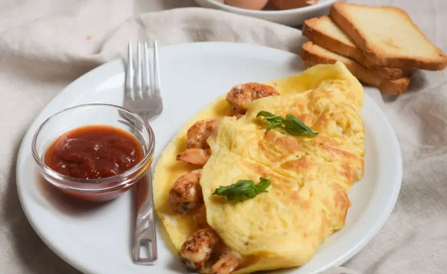 Tortilla de gambas jugosa - cómo clavar el punto justo