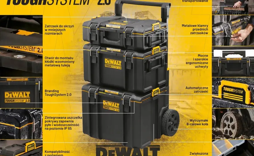 Skrzynie narzędziowe DeWalt - TSTAK czy ToughSystem 2.0?