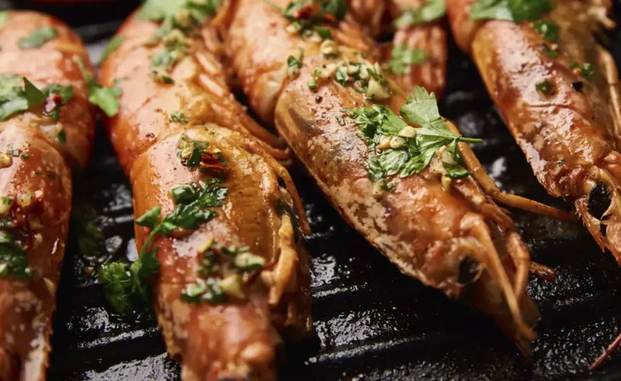 Gambas a la plancha jugosas en pocos minutos