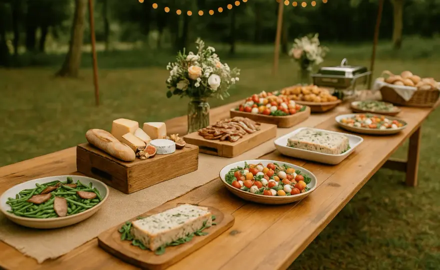 Repas de mariage champêtre - Le guide pour un menu réussi