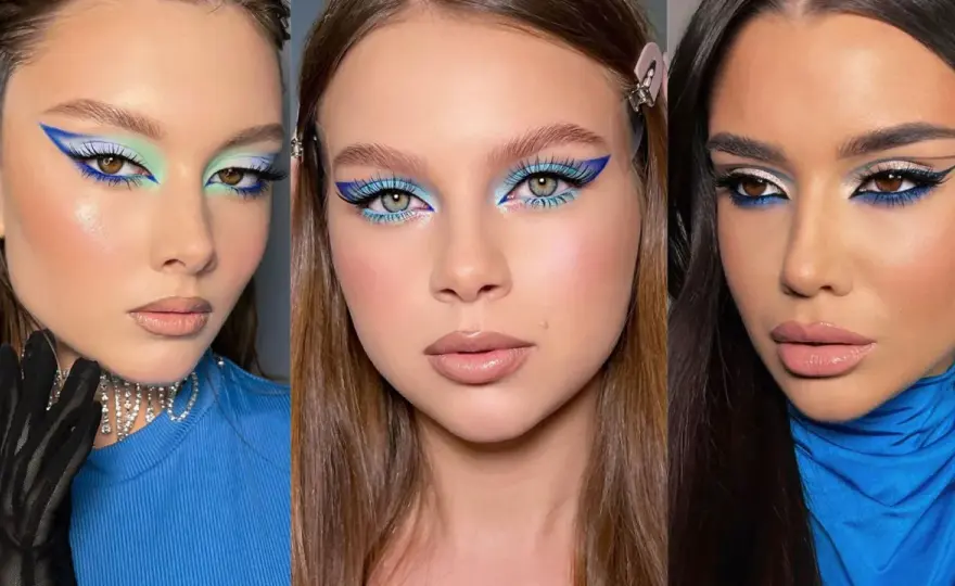 Maquillaje para vestido azul marino que sí favorece