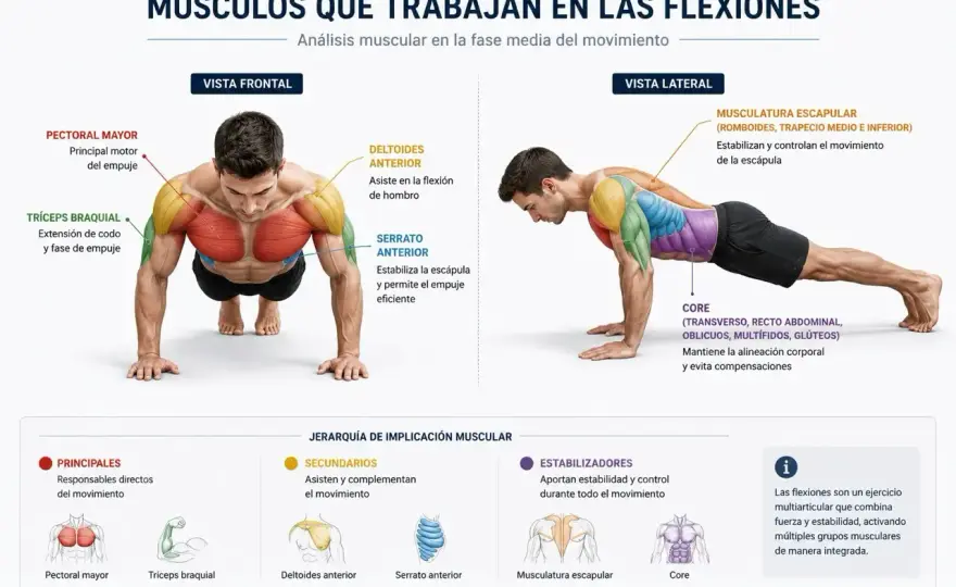 Flexiones bien hechas - técnica, variantes y errores a evitar
