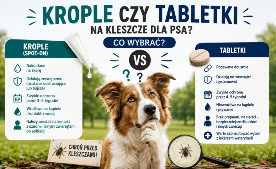 Kleszcze u psa - tabletki, obroża czy krople?