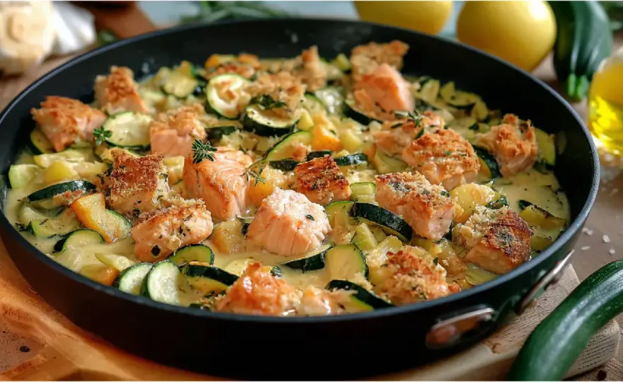 Zucchini-Lachs-Pfanne - So gelingt sie immer saftig & schnell